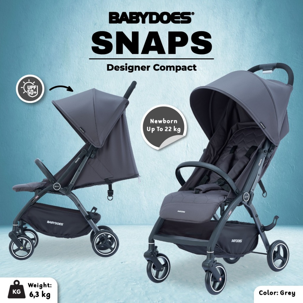 Stroller Babydoes Snaps Lightweight 6.3 kg Compact Portable UPF50+ Foto 6