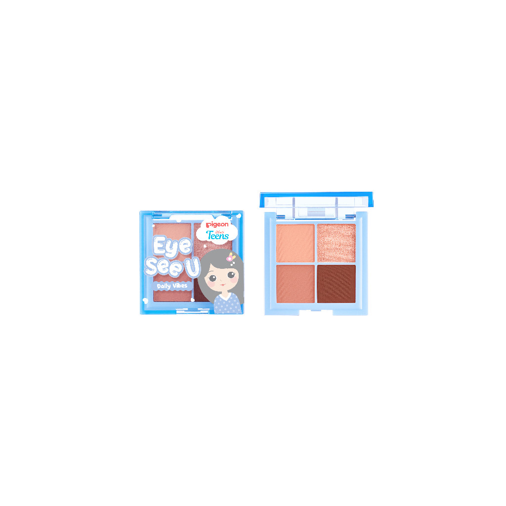 Pigeon Teens Eye See U Eyeshadow Palette 4in1 3.2gr Pigmented Longlasting Formula Foto 5