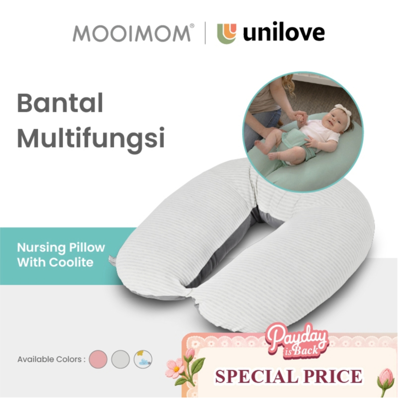 Bantal Menyusui MOOIMOM Unilove Grey