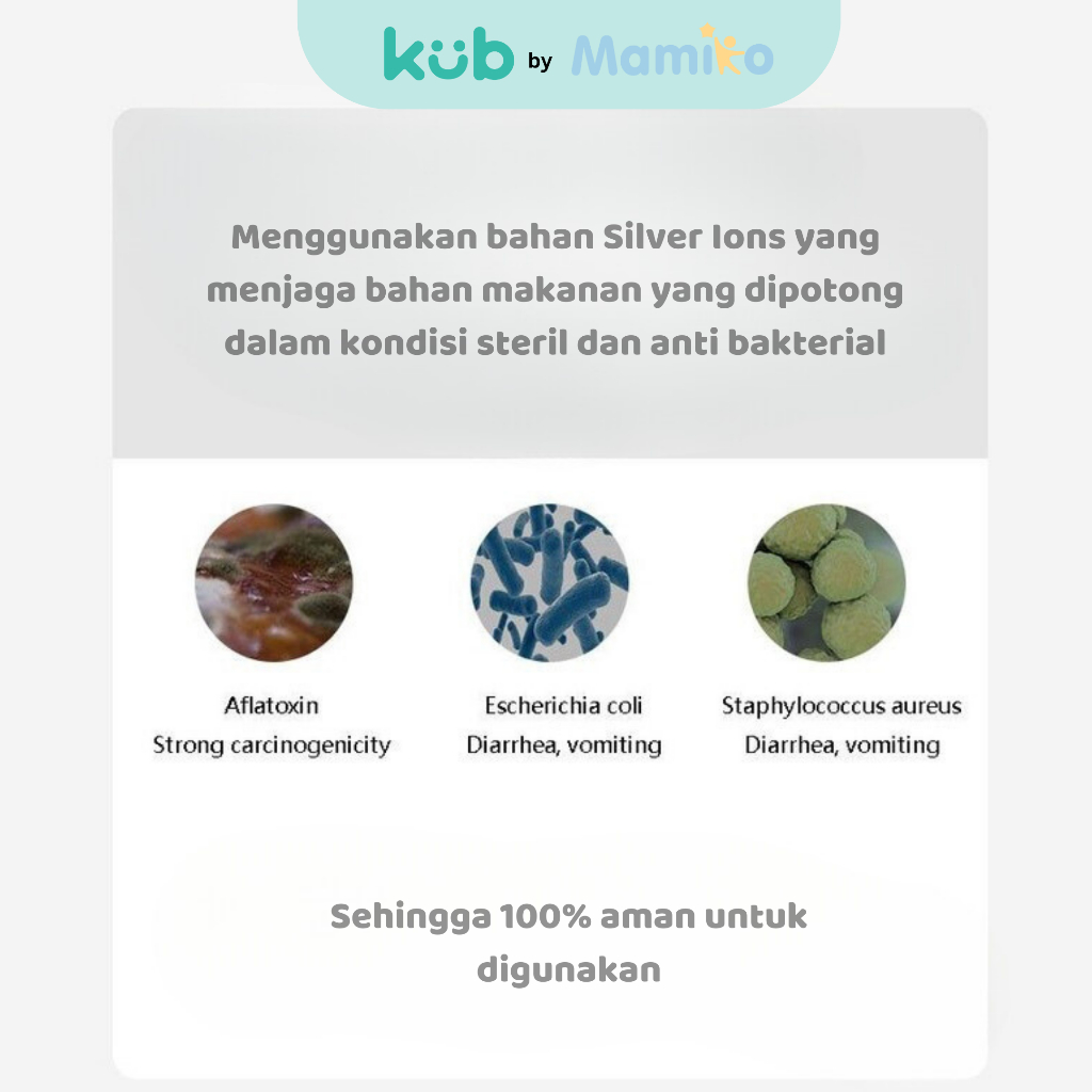 KUB Multifunction Anti Bacterial Chop Board Telenan Hijau 2 Sisi Stainless PP Foto 3