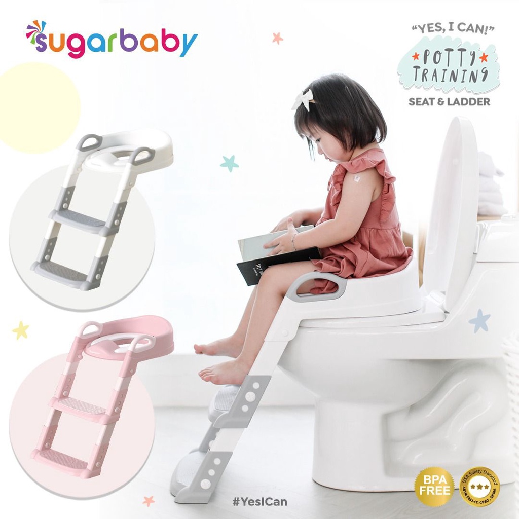 Sugarbaby Potty Training Seat & Ladder YesICan Dudukan Toilet Anak Anti Slip Portable Foto 5