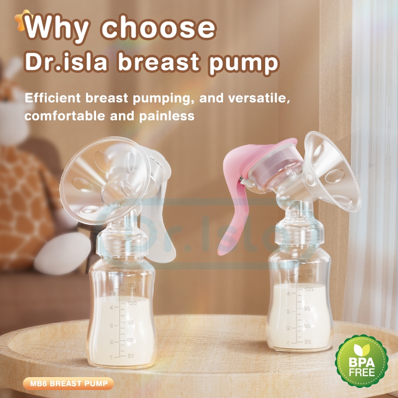 Pompa ASI Manual Dr.isla MB6 Single Portabel dengan Botol 150ml dan Dot Foto 3