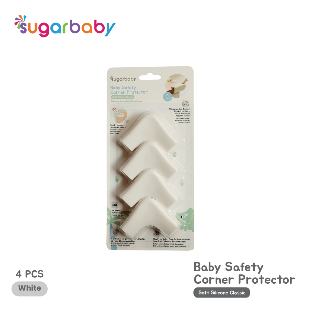 Sugarbaby Baby Safety Corner Protector Silikon Lembut Classic & Plane 4 PCS Foto 8