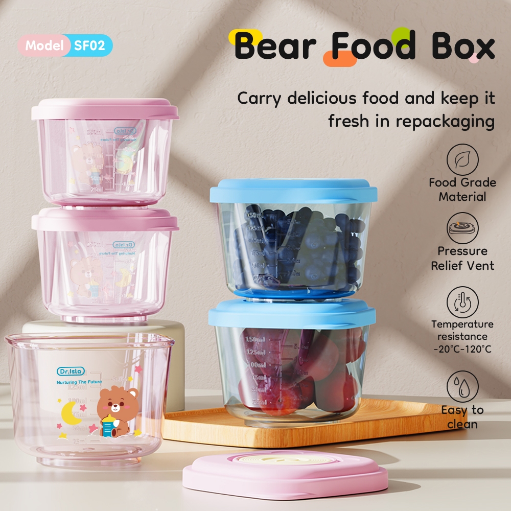 Dr.isla Food Container MPASI 4PCS BPA Free Foto 2
