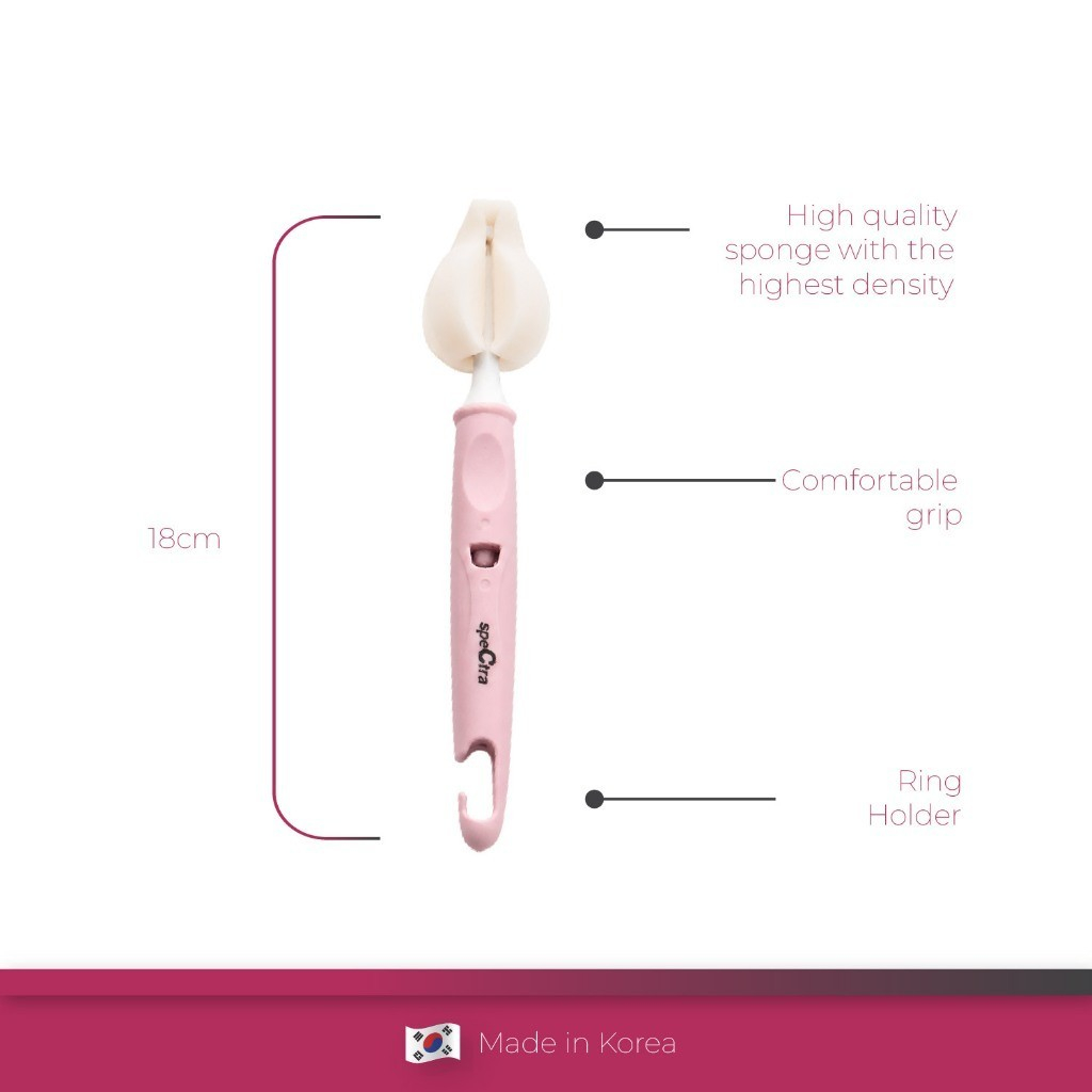 Sikat Pembersih Dot Nipple Spectra Ukuran Pendek 2pcs Original Foto 3
