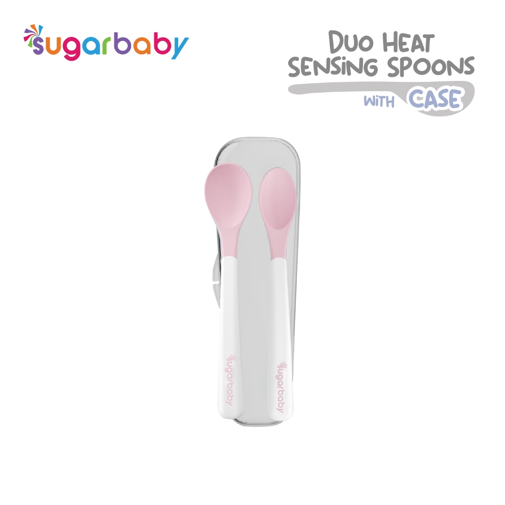 Sendok Makan Bayi Sugarbaby Duo Heat Sensing Spoon BPA Free dengan Case 3 Warna Foto 6