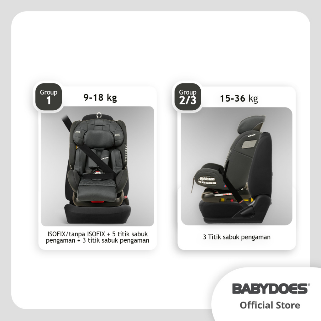Car Seat Bayi Babydoes Avalance 360 Rotasi Penuh Standar Keamanan ECE R44/04 Foto 4
