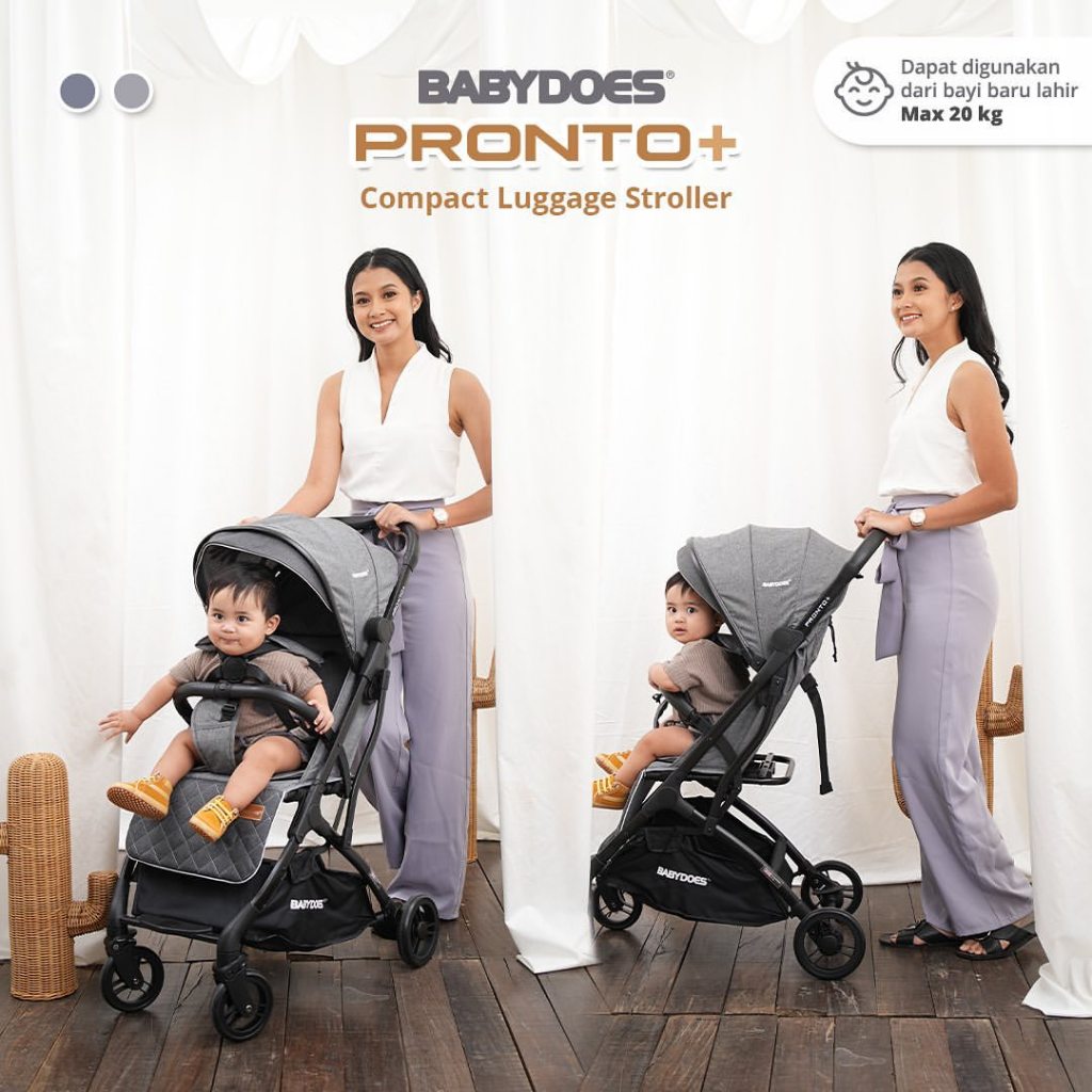 Babydoes Pronto+ Stroller Travel Ringan 7kg Compact Ditarik Seperti Koper Foto 3