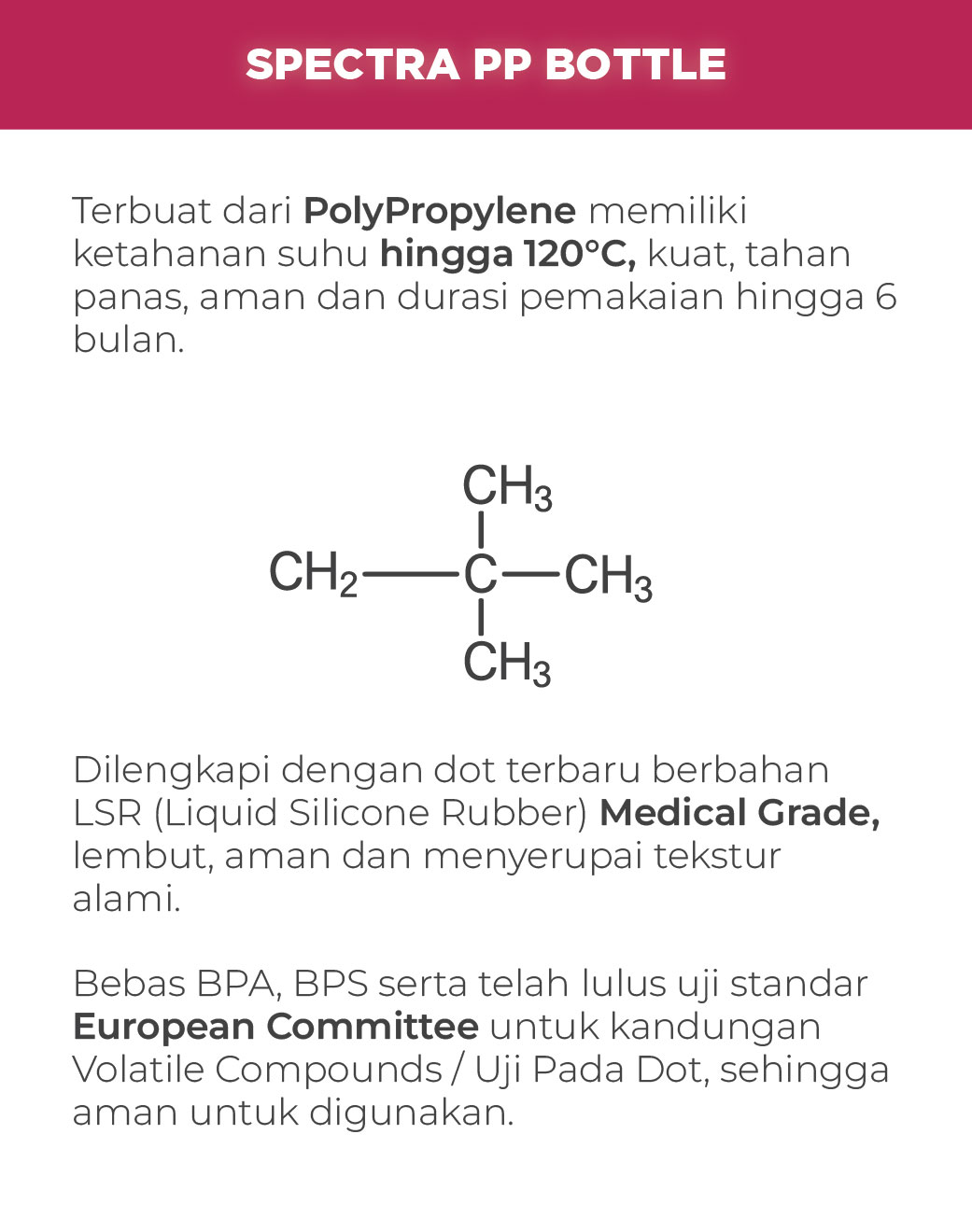 Botol Susu Spectra 160ml Polypropylene PP Feeding untuk Bayi 1-3 Tahun Foto 6
