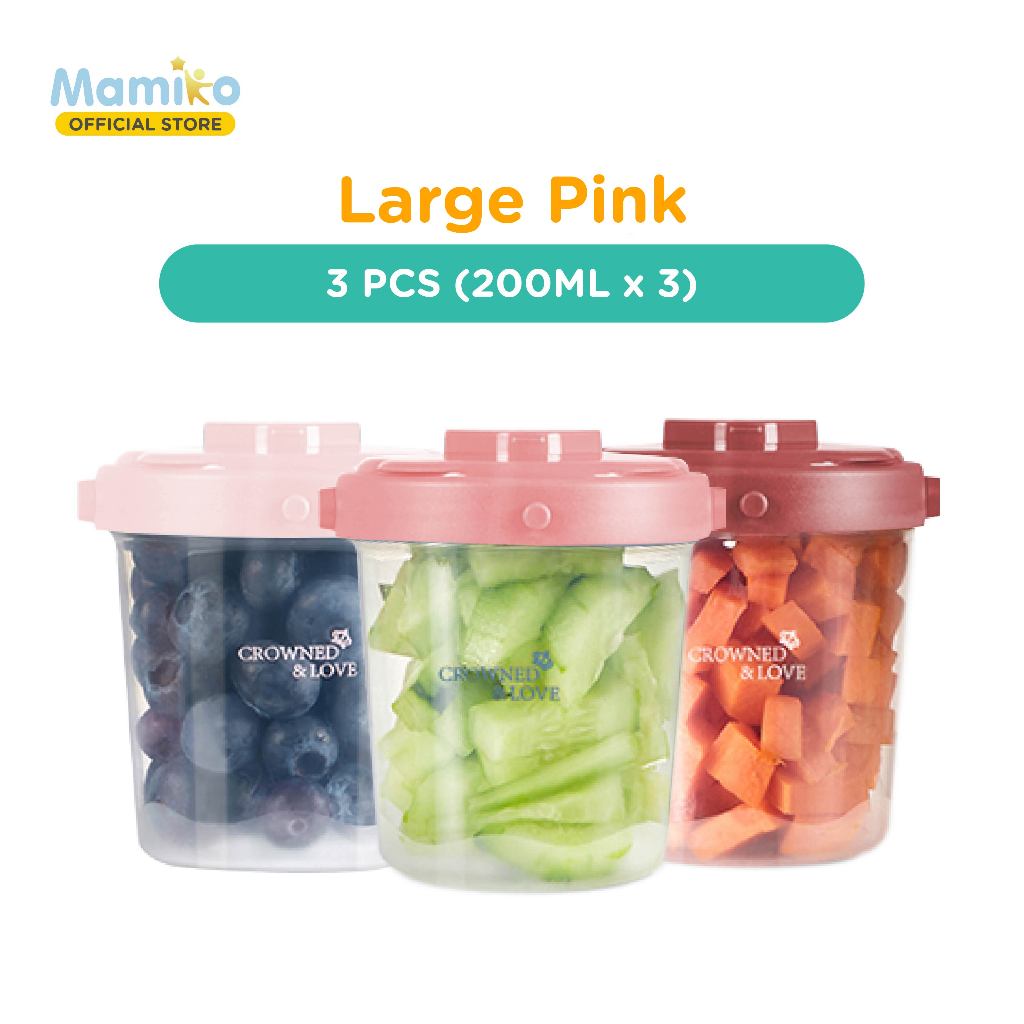 KUB Mamiko Food Container Set 3 Pcs 60ml 120ml 200ml BPA Free Kedap Udara Foto 8