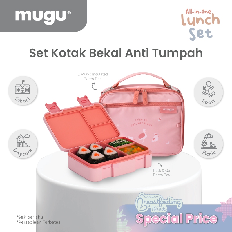Mugu Kids Lunch Set Anti Bocor