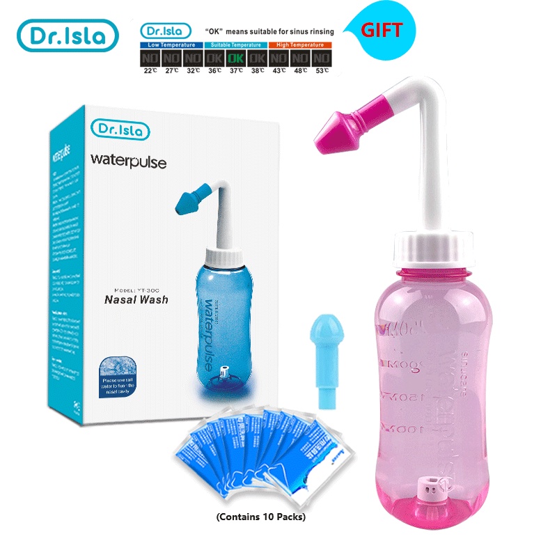 Dr.Isla YT300 Botol Waterpulse Neti Pot 300ml Alat Cuci Hidung Sinusitis Dewasa Anak Foto 8