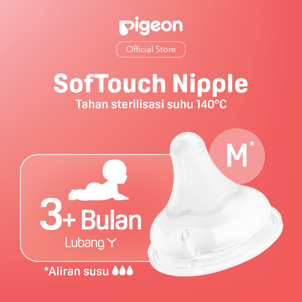 Pigeon SofTouch Nipple Wide Neck Dot Bayi Botol Susu Sistem AVS Anti Kolik Foto 7