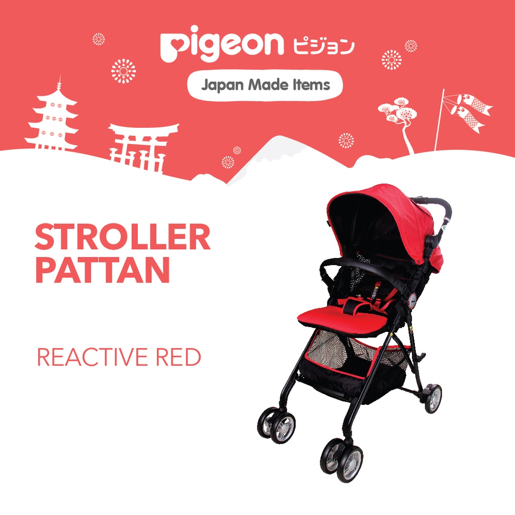 Stroller Bayi Pigeon Pattan One Touch Fold Portable 4.7kg untuk Usia 1-36 Bulan