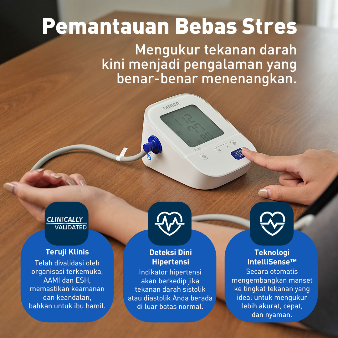 Tensimeter Digital Omron HEM-7156 dengan Manset IntelliWrap 360° dan Indikator Hipertensi Foto 8