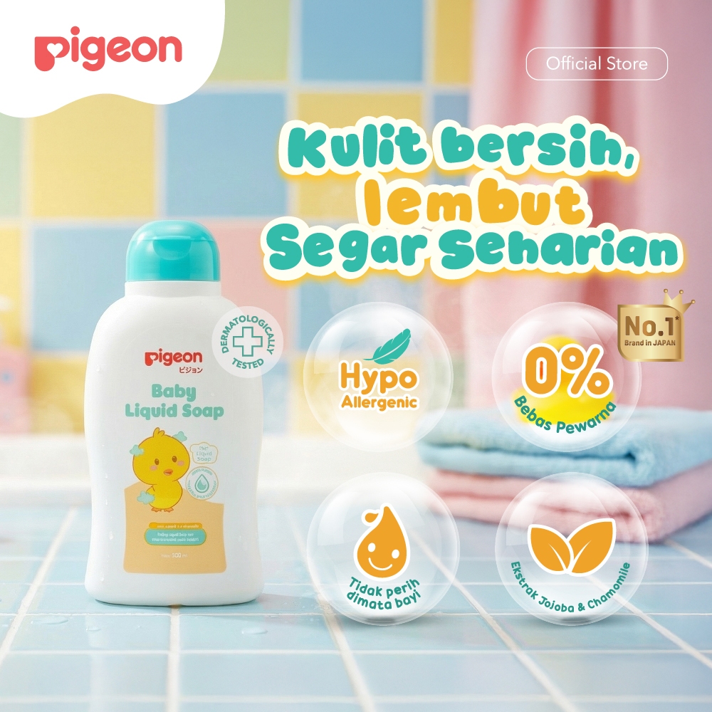 Pigeon Baby Liquid Soap Sabun Cair Bayi 400 ml Hypoallergenic dengan Jojoba & Chamomile