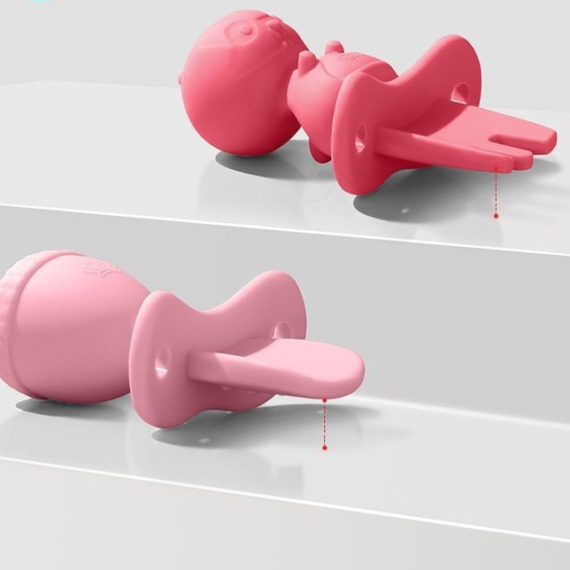KUB x CL Pure Silicone Spork Set Sendok Garpu Bayi MPASI Warna Pink Foto 8