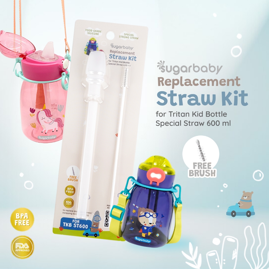 Sedotan Pengganti Sugarbaby Tritan Kid Bottle 600 ml Replacement Straw Botol Minum Anak