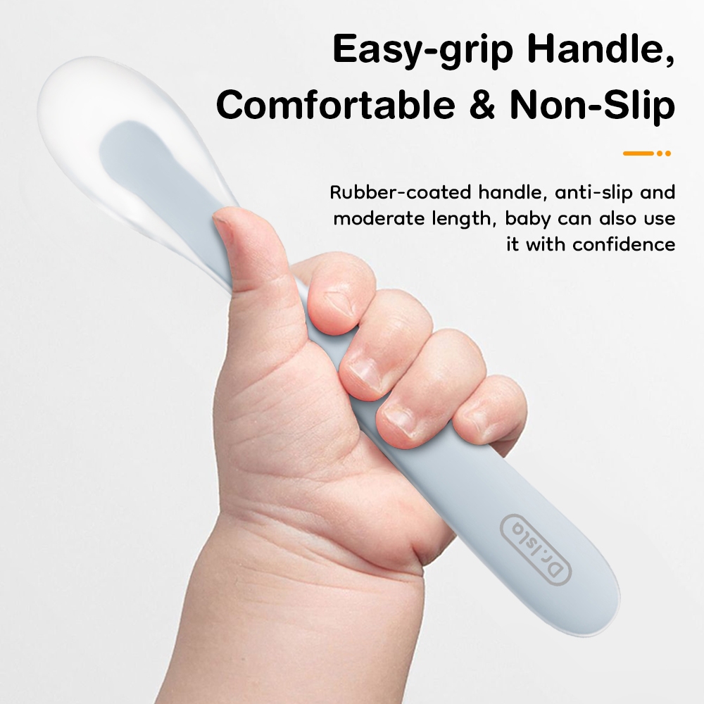 Sendok Bayi Dr.isla BT10 Liquid Silicone BPA Free Desain Ergonomis Foto 5