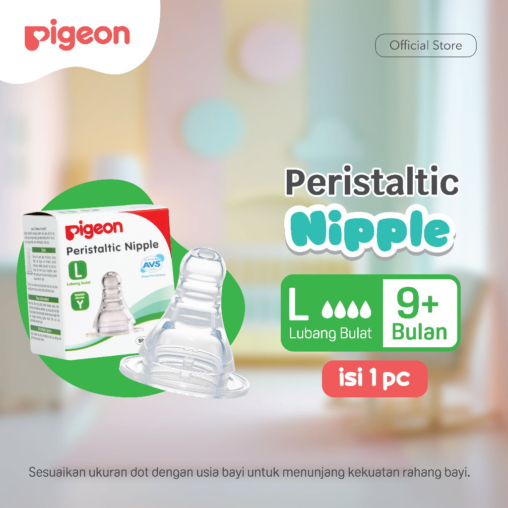 Dot Pigeon Peristaltic S-Type Nipple Slim Neck Size L & LL Anti Kolik Foto 2
