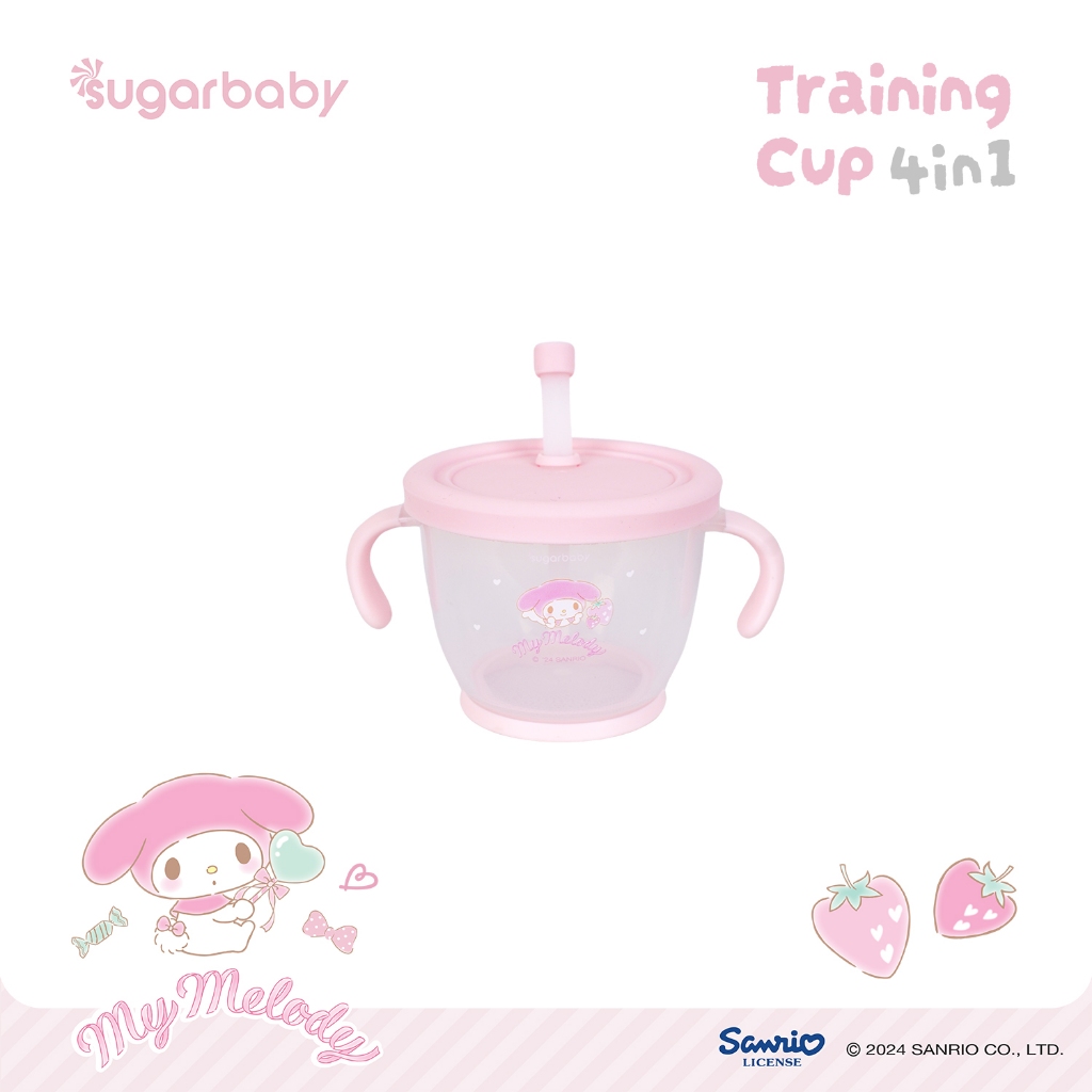 Sugarbaby Training Cup 4in1 Sanrio Collection Gelas Anak BPA Free Anti Bocor 150ml Foto 8