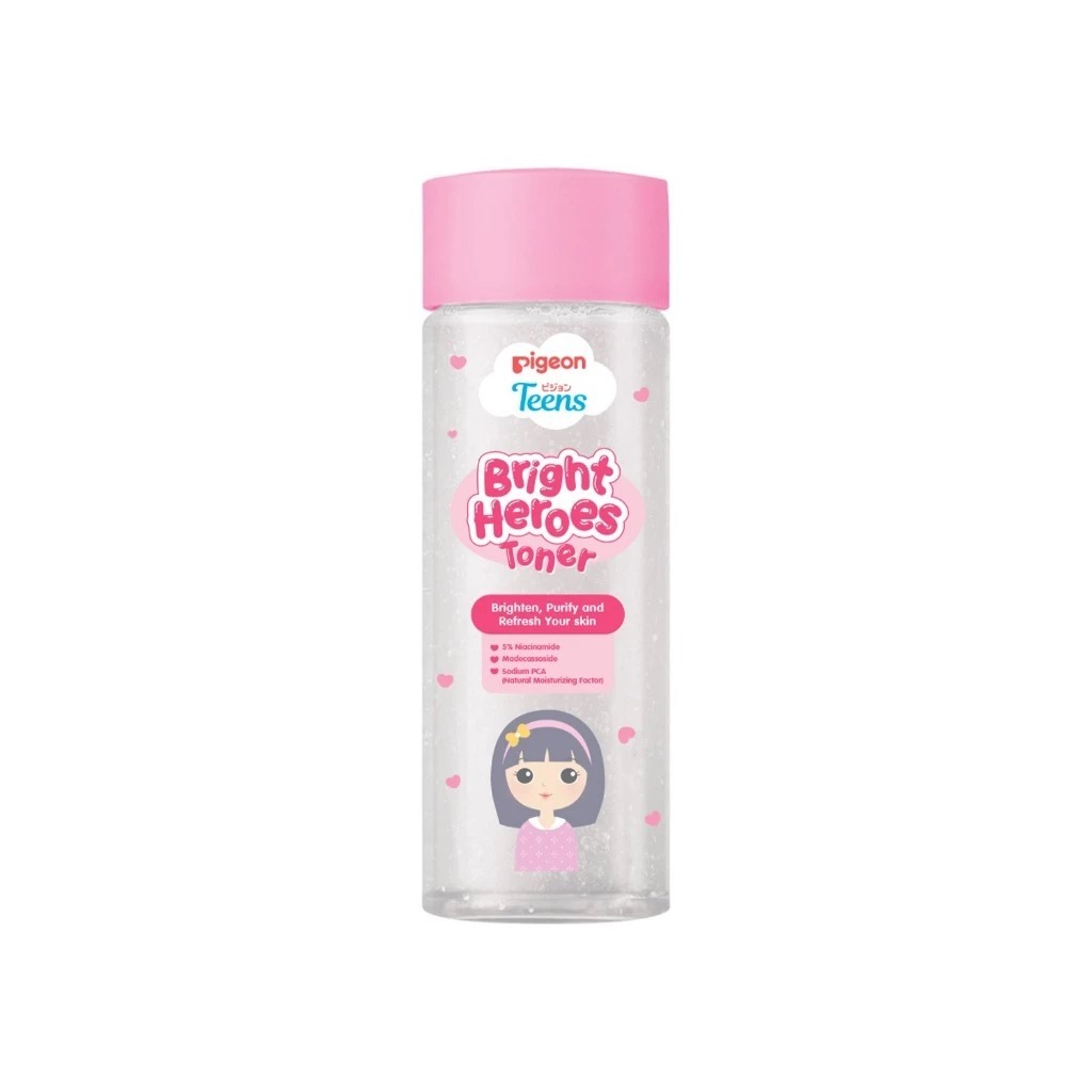 Pigeon Teens Bright Heroes Toner 100ml Niacinamide 5% Alcohol Free Skincare Remaja Foto 2