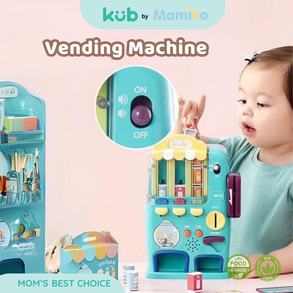 Mainan Edukatif KUB Vending Machine Mesin Jual Otomatis Anak dengan Fitur Swipe Kartu Foto 2