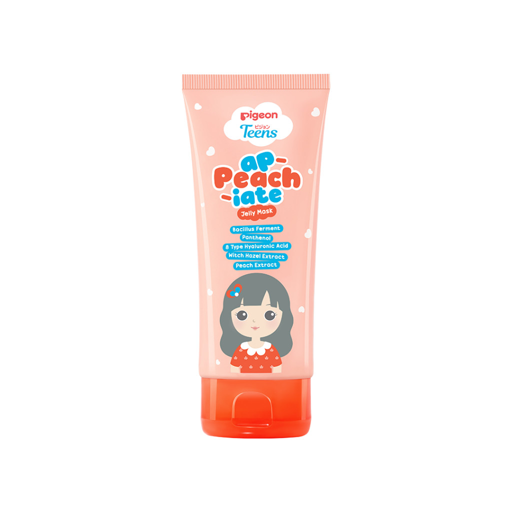 Pigeon Teens A-Peach-iate Jelly Mask 60ml Skincare Remaja Bacillus Ferment Panthenol Foto 2