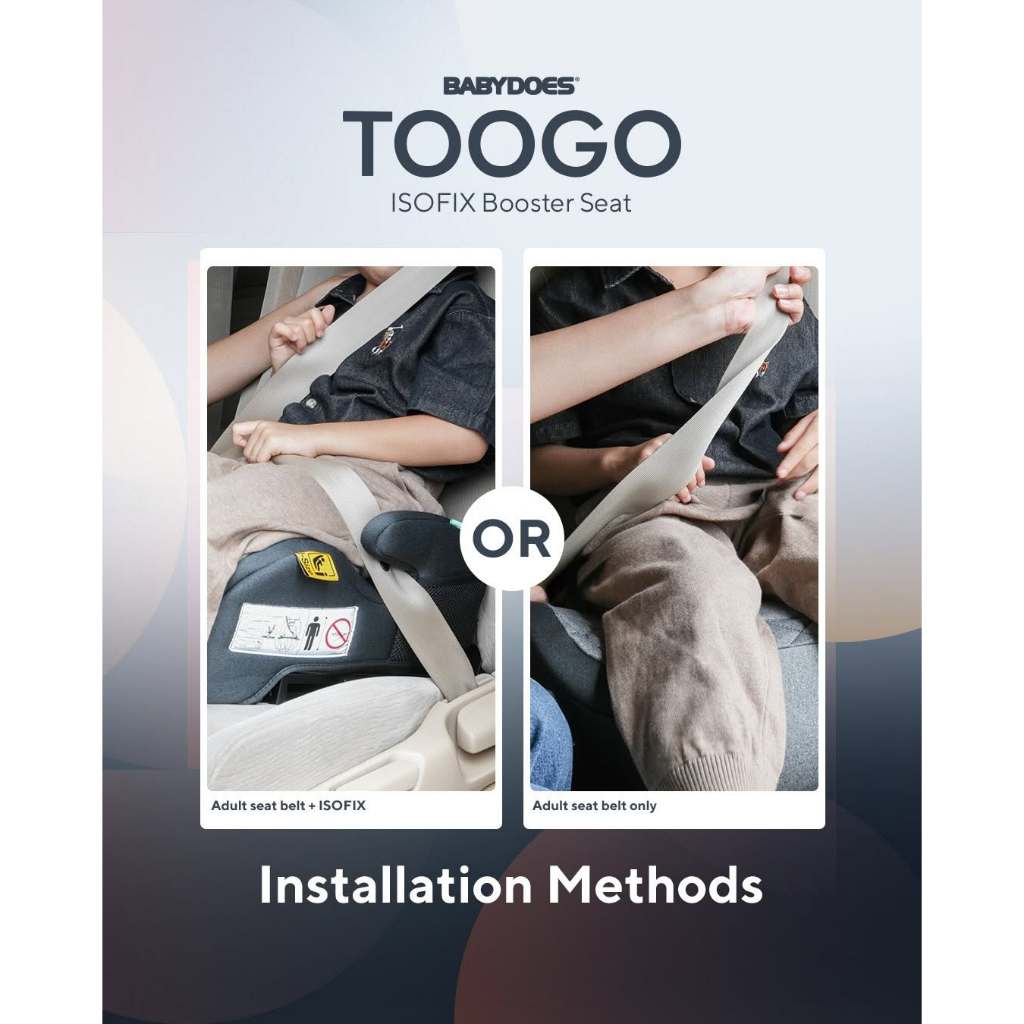 Babydoes TOOGO Booster Car Seat ISOFIX Certified R129 untuk Anak 125-150cm Foto 4