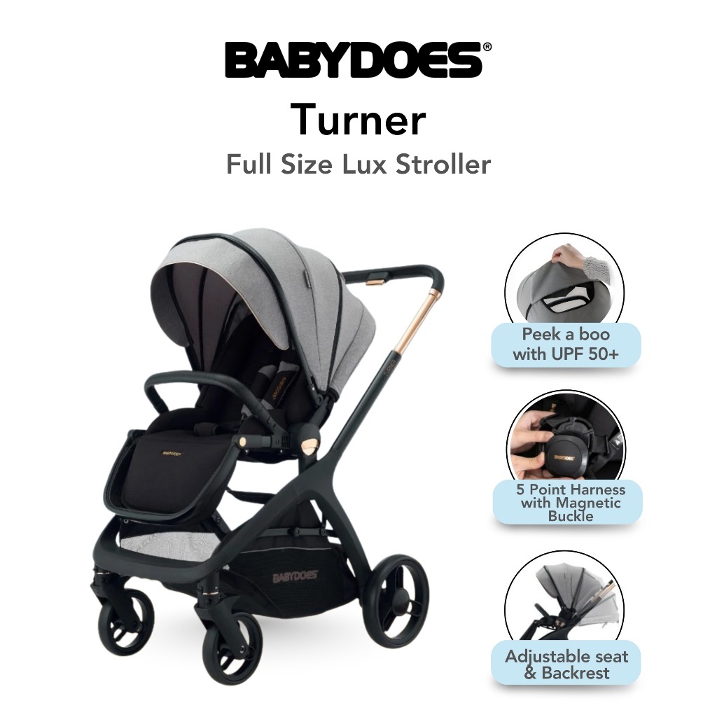 Stroller Babydoes Turner Reversible Handle Full Size Lux dari Newborn hingga 22kg