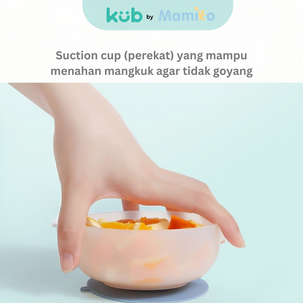 KUB Baby Bowl Travel Lunch Box Set 5in1 Mangkok MPASI Bayi Anti Tumpah 400ML Foto 5
