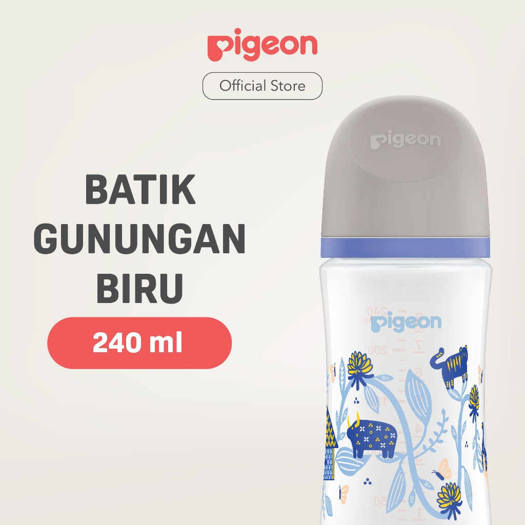 Botol Susu Bayi Pigeon BPP Wide Neck Batik Gunungan 160ml Anti Kolik dengan SofTouch Foto 5