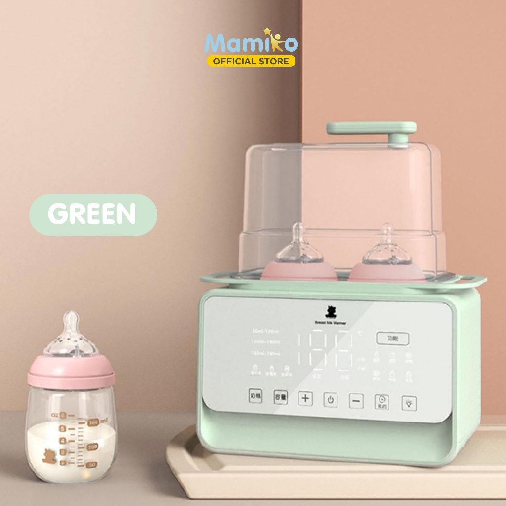 Mamiko Milk Warmer Multifungsi 6-in-1 Pemanas ASI & Sterilisasi Uap Double Bottle Foto 7