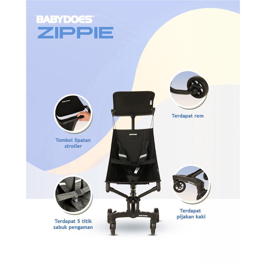 Babydoes Zippie Stroller Ultra Compact Travel Lightweight 2.8 kg Cabin Size Foto 5