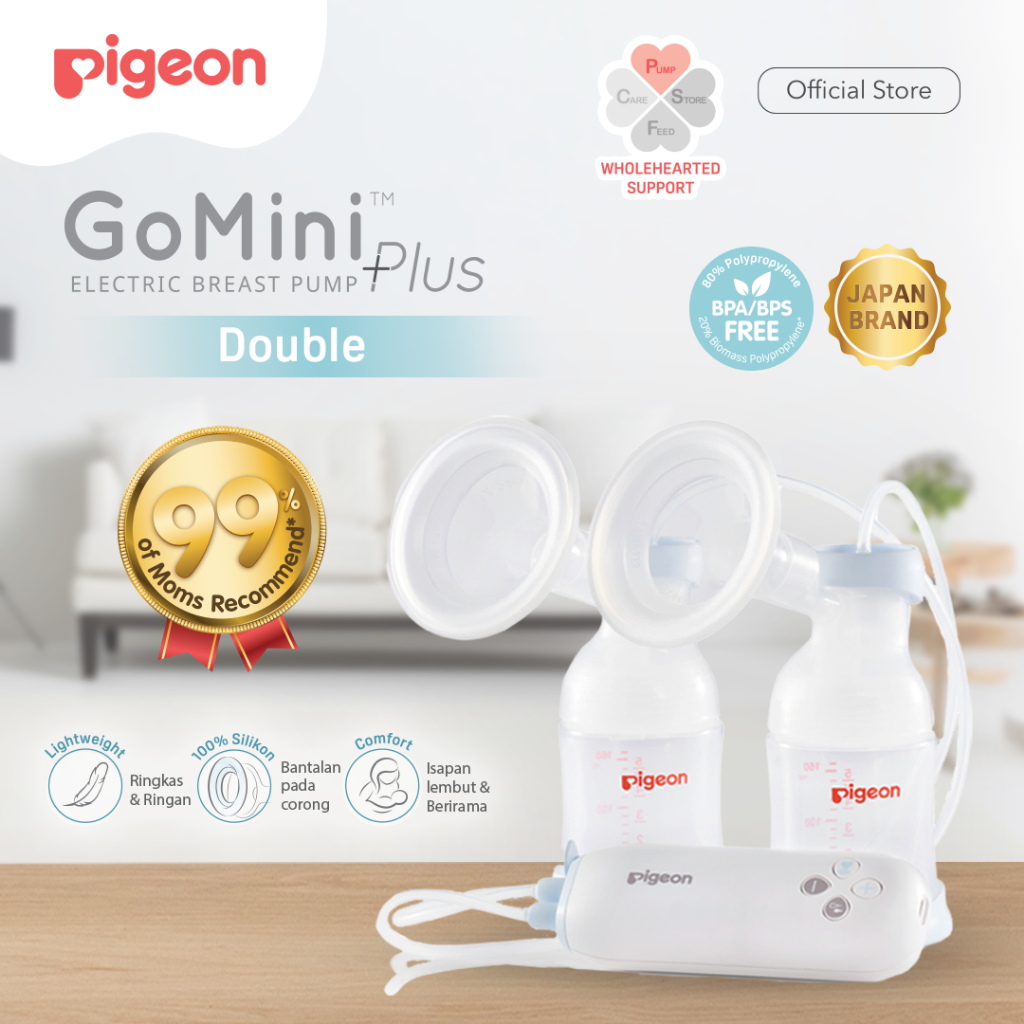 Pompa ASI Elektrik Pigeon Go Mini Plus Double Portable Isapan Lembut