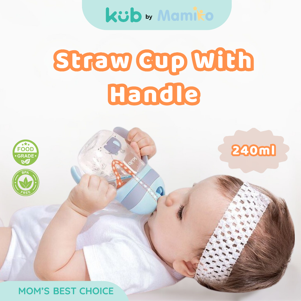 KUB Training Cup Botol Minum Sedotan Anak 240ml Tritan BPA Free Anti Tumpah Foto 2