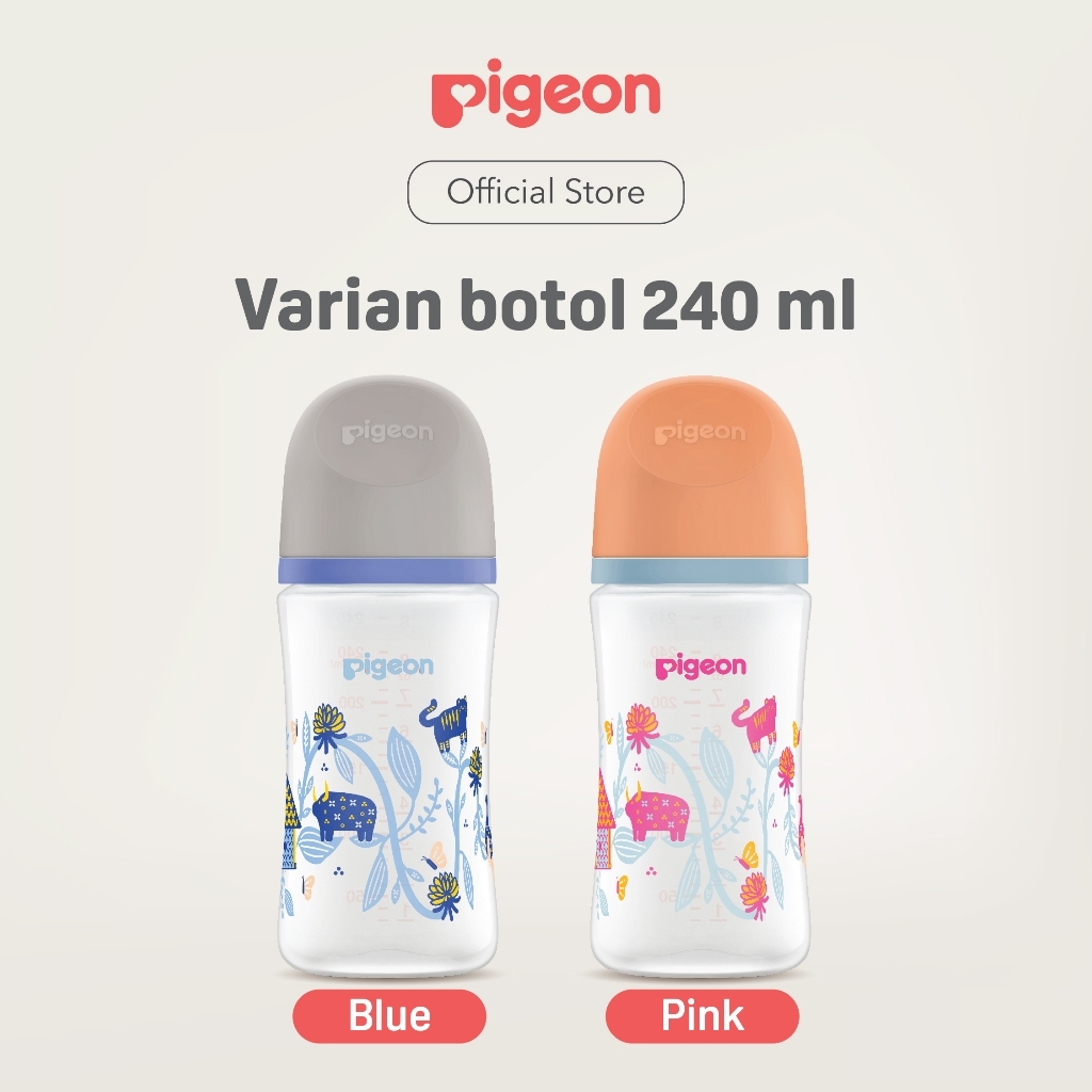 Botol Susu Bayi Pigeon BPP Wide Neck Batik Gunungan 160ml Anti Kolik dengan SofTouch Foto 2