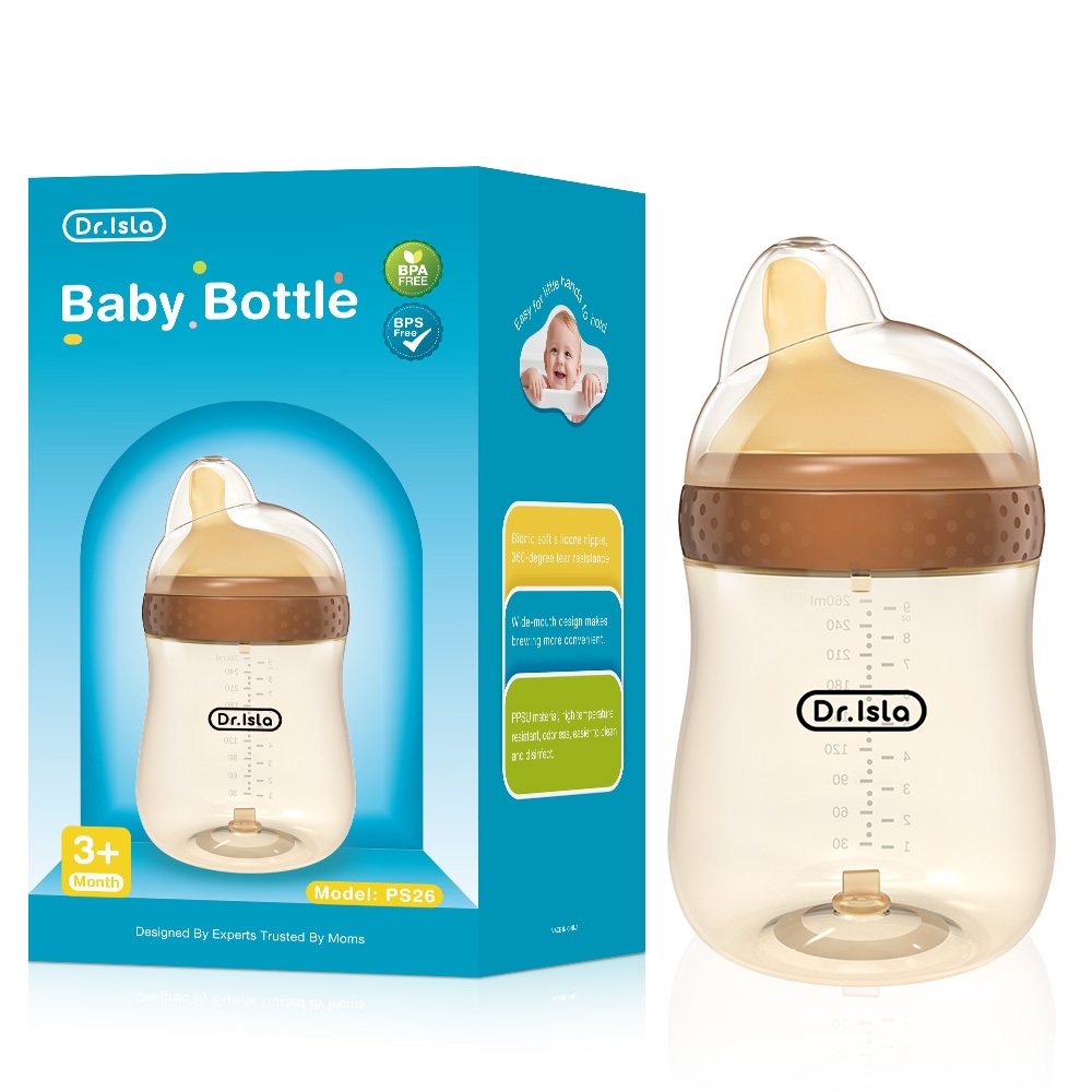 Botol Susu Anti Kolik Dr.isla Dot Bayi PPSU Wide Neck BPA Free 150ml 260ml Foto 8