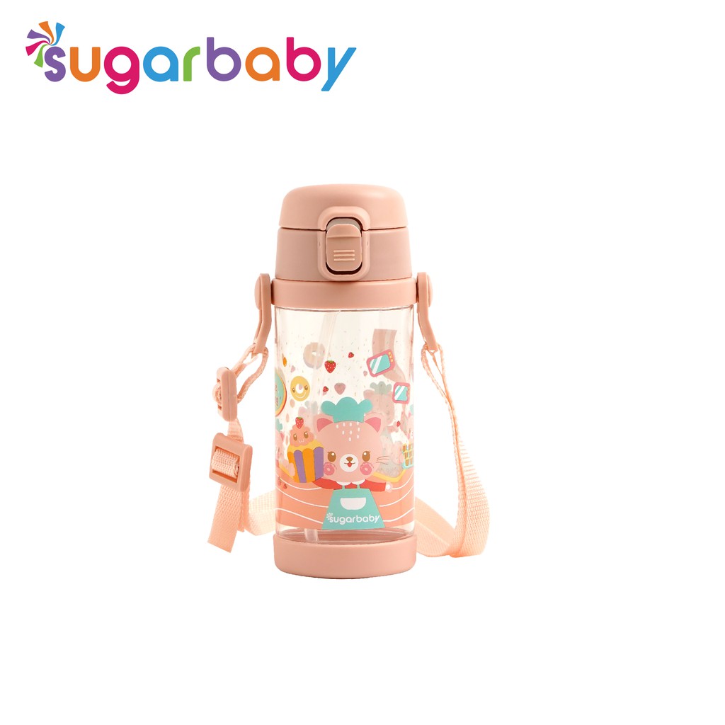 Botol Minum Anak Sugar Baby TRITAN 400 ml Anti Bocor dengan Sedotan Silicone Foto 7