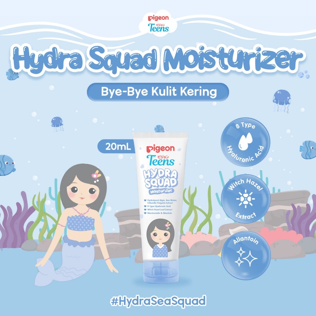 Pigeon Teens Hydra Squad Moisturizer 20ml Pelembab Wajah Remaja Hyaluronic Acid