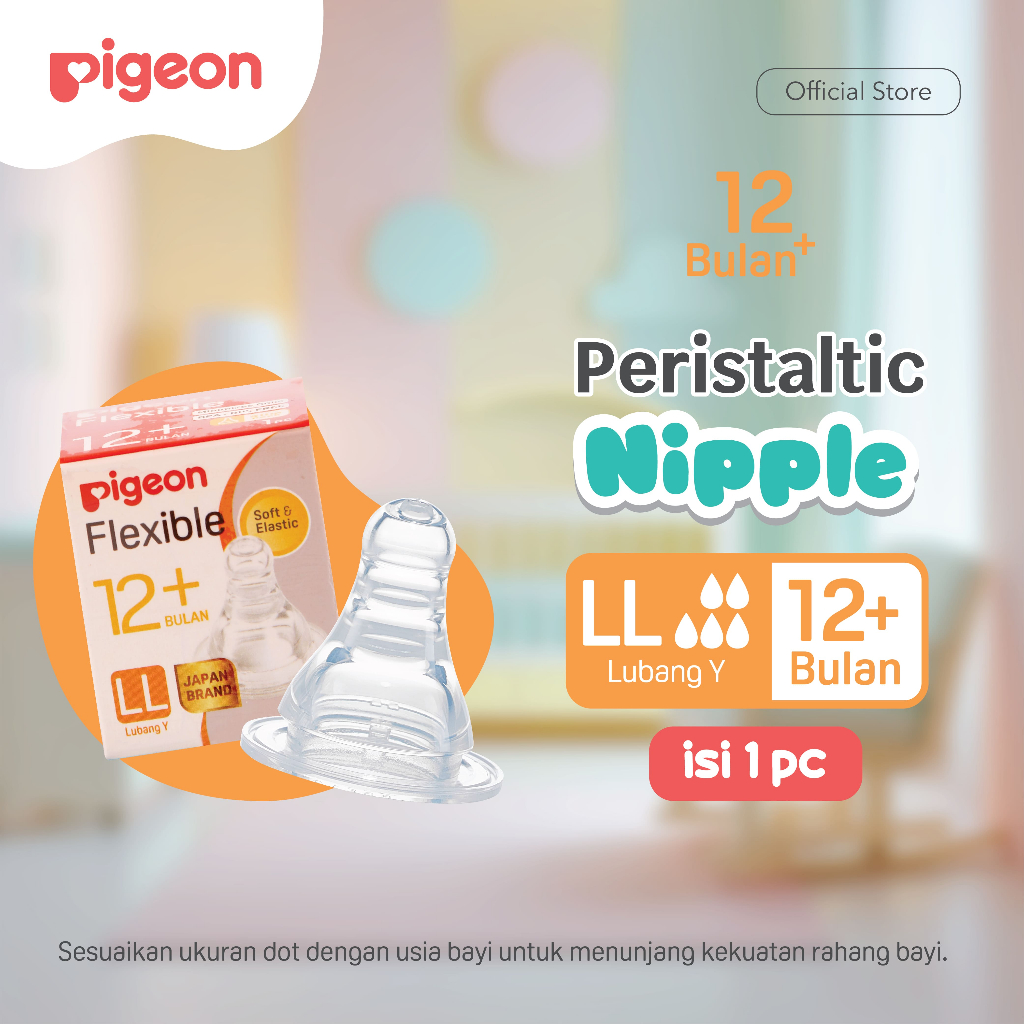 Dot Pigeon Peristaltic S-Type Nipple Slim Neck Size L & LL Anti Kolik Foto 3