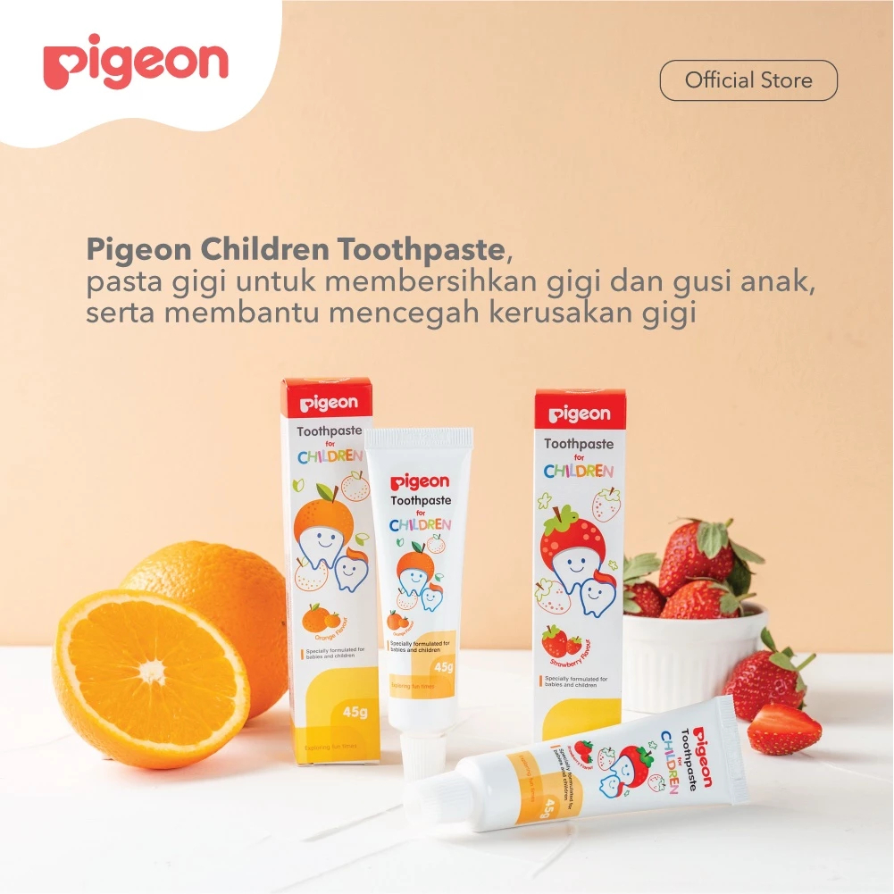 Pigeon Training Toothbrush Lesson 1 2 3 Set Sikat Gigi Bayi + Pasta Gigi Foto 3