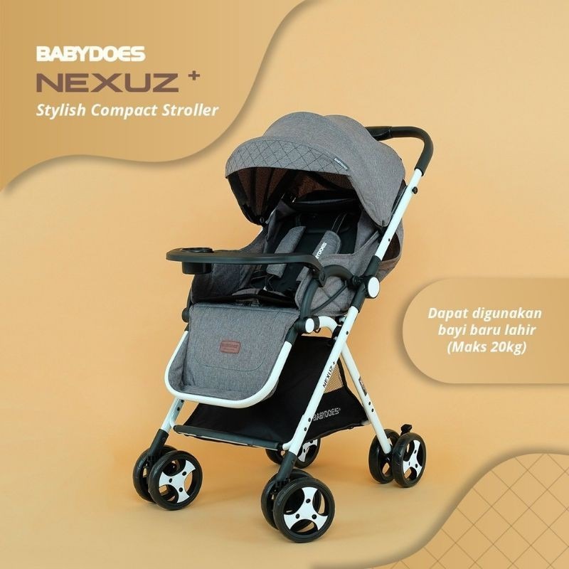 Babydoes Nexuz+ Stroller Compact Kereta Bayi Newborn Sampai 36 Bulan Dilipat Satu Tangan Foto 7