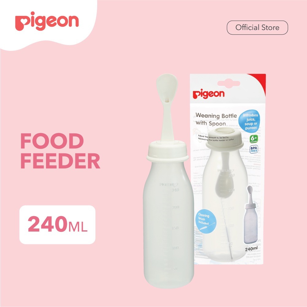 PIGEON Food Feeder Botol Sendok Bayi 120ml 240ml BPA Free Perlengkapan Makan Foto 6