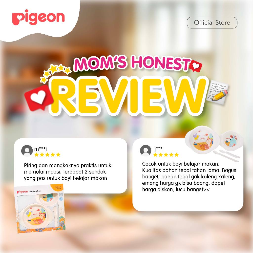 PIGEON Feeding Set Mini Peralatan Makan Bayi MPASI Piring Mangkuk Sendok BPA Free Foto 4