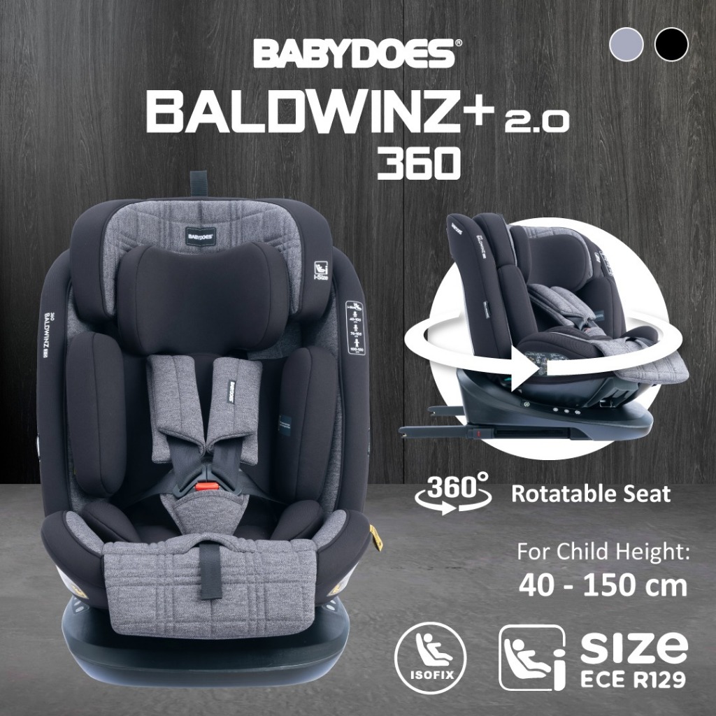 Babydoes Car Seat Baldwinz+ 2.0 360° Rotasi ISOFIX R129/03 Foto 5
