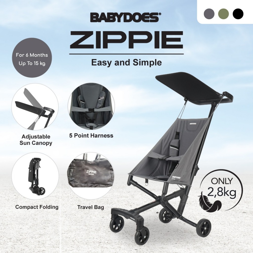 Babydoes Zippie Stroller Ultra Compact Travel Lightweight 2.8 kg Cabin Size Foto 7