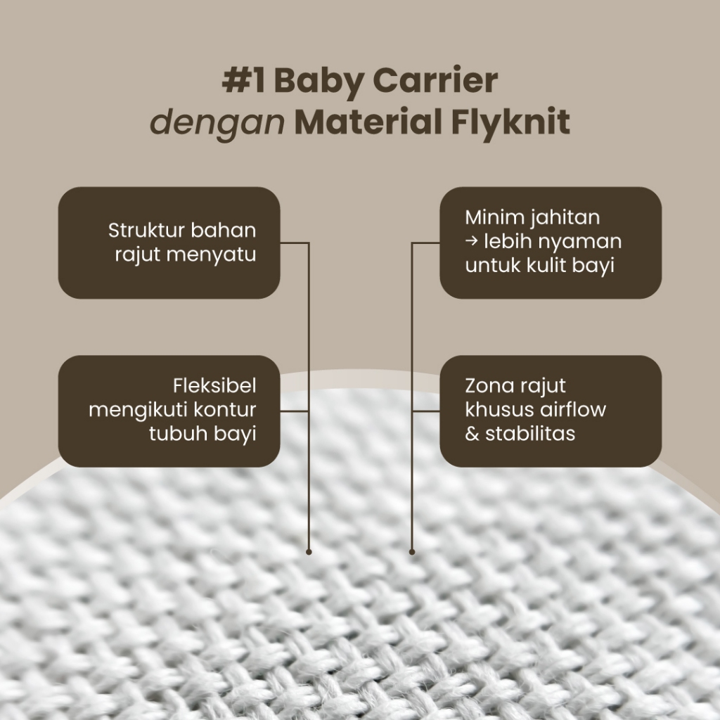 MOOIMOM AiryKnit Baby Carrier M-Shape Foto 3
