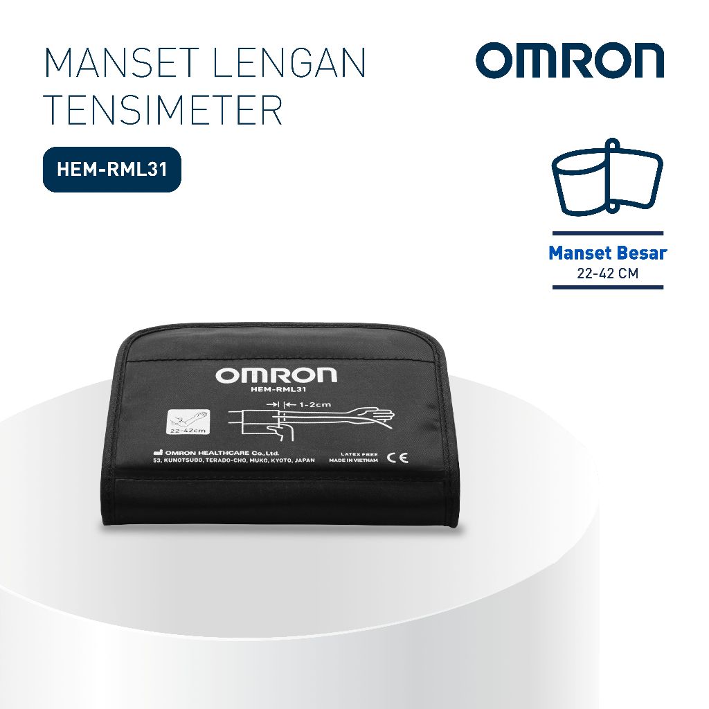 Manset OMRON Original Cuff Upper Arm Monitor Tekanan Darah HEM-7320 IA1 HEM-7080 Size L