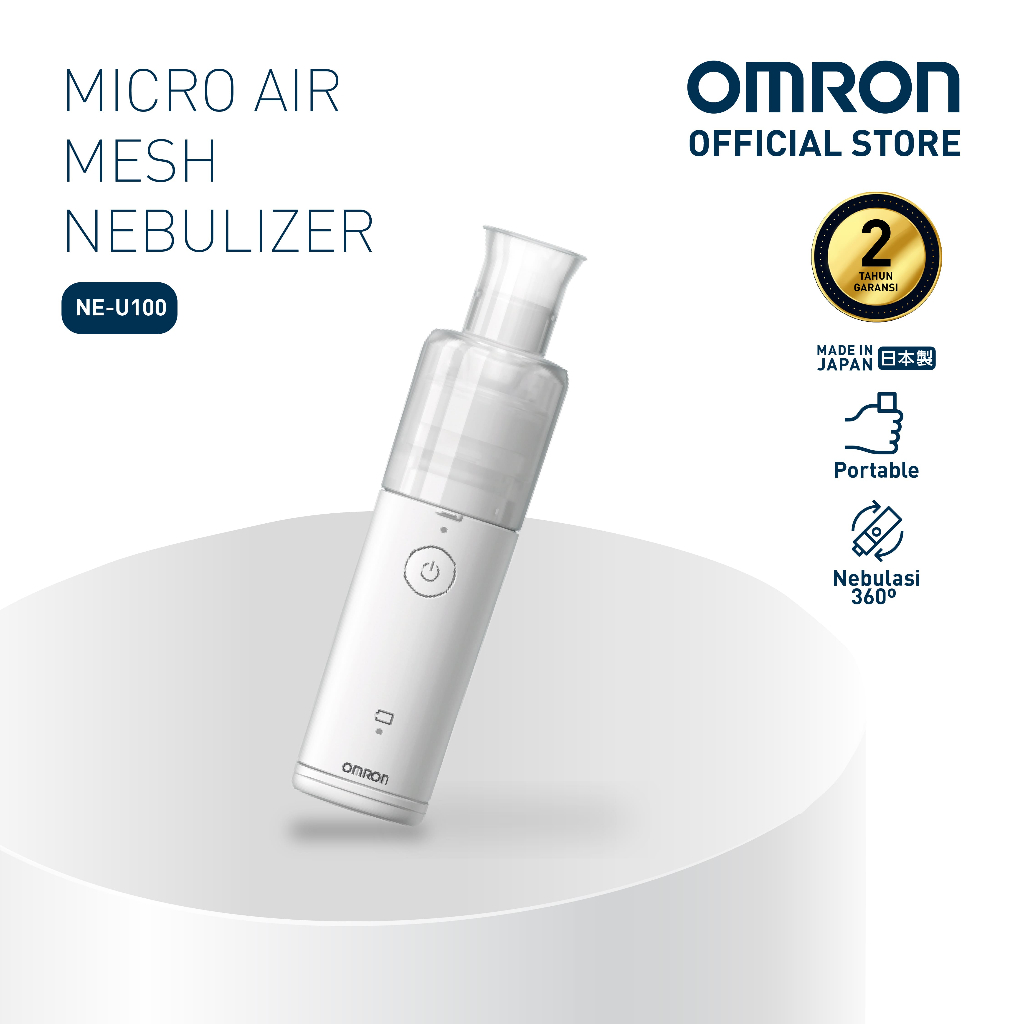 Nebulizer Mesh Omron NE-U100 Portable 360 Derajat Teknologi Titanium Vibrator
